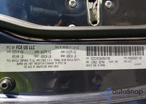 2017 Chrysler 300C z USA, uszkodzony, nr VIN 2C3CCAEG9HH541706